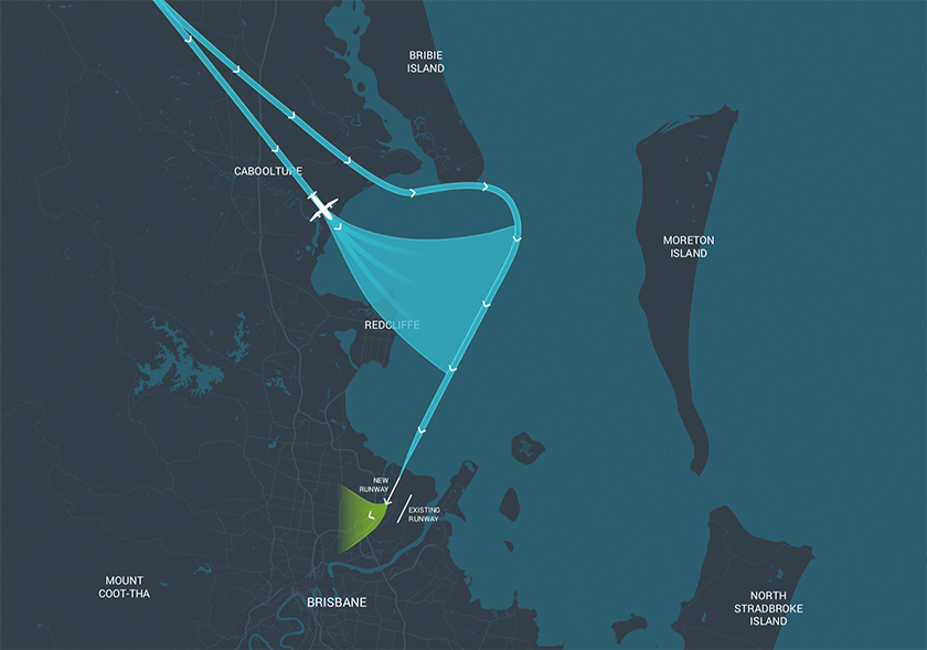Thurbo prop Southerly wind approach